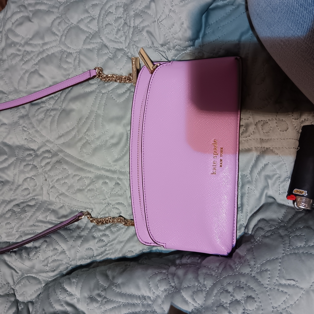 Kate Spade Purple Crossbody Bag with Silver Hardware
